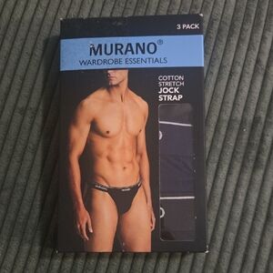Murano Black Jock Strap 3-Pack